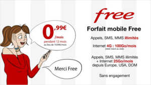 Free Mobile : le forfait illimité 100 Go en promotion à 0,99 euro !