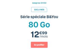 Nouvelles promotions sur les forfaits B&You de Bouygues Telecom !