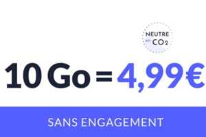 Craquez pour un forfait mobile écologique à seulement 4.99€ par mois avec Prixtel !