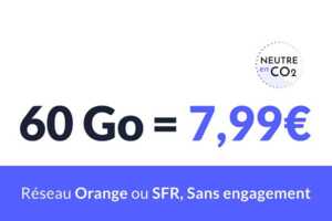 ALERTE ! Derniers jours pour profiter d'un forfait mobile 60Go en promo à 7.99€ par mois