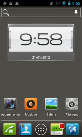 Wiko Cink Slim : accueil
