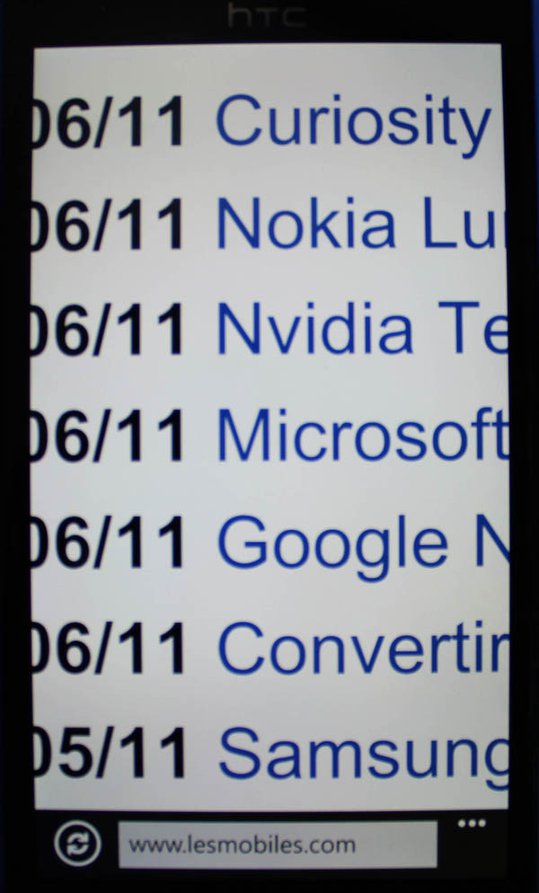 HTC Windows Phone 8X : test de la police