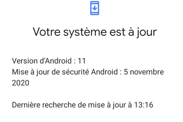 Google Pixel 5 avec Android 11