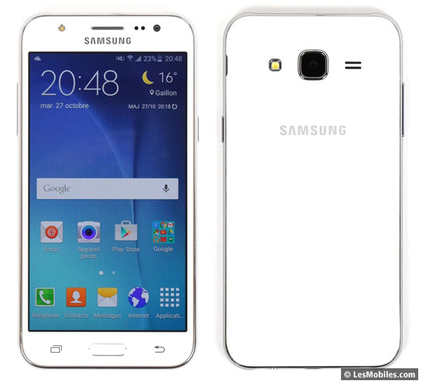 Samsung Galaxy J5 : avant / arrière