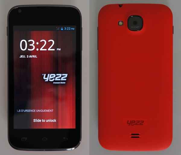 Yezz Andy A4m : avant / arrière