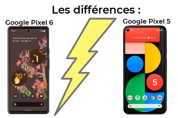 Google Pixel 5 et Google Pixel 6 : les différences !