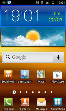 Test Samsung Galaxy S Advance : système d'exploitation + interface