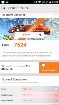 ZTE Blade S6 interface