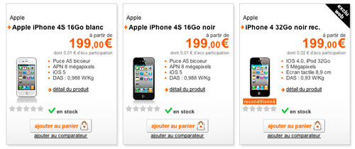 Orange : l'iPhone 4S enfin en pré-commande 