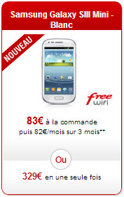 Le Samsung Galaxy S3 Mini disponible chez Free Mobile