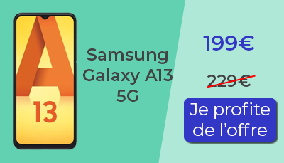 Samsung Galaxy A13 5G promotion soldes