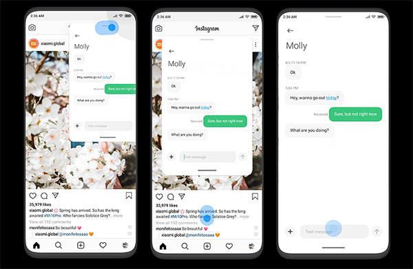 Xiaomi MIUI 12 - Fenêtres flottantes