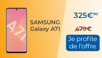 Samsung Galaxy A71 à 225? chez Rakuten