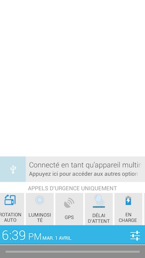 Yezz Andy 6 zone de notifications