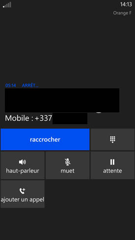 Nokia Lumia 1520 : appel