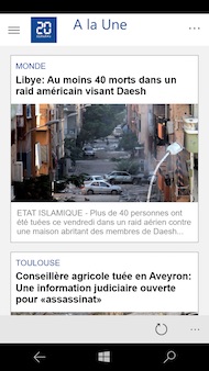 Microsoft Lumia 650 interface