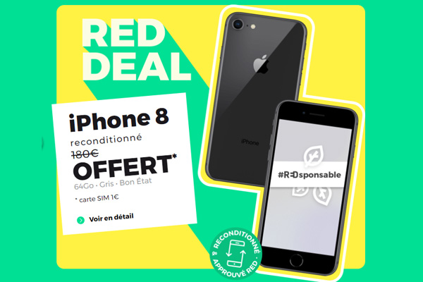Dernier jour pour profiter de l'opération RED Deal avec l'iPhone 8 offert !