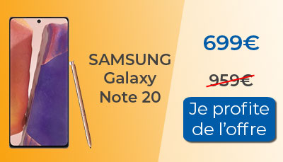 Samsung Galaxy Note 20 en promotion chez Boulanger