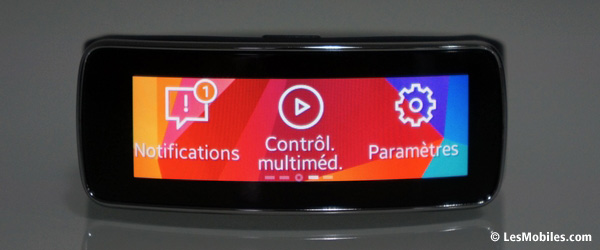 Samsung Gear Fit : interface utilisateur