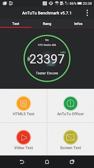 HTC Desire 626 performances