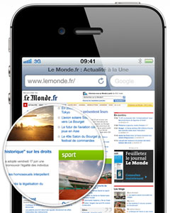 Apple iPhone 4S : l'écran