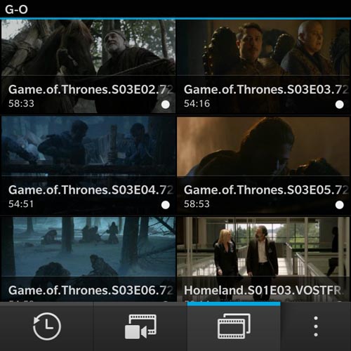 Test BlackBerry Q5 : lecteur vidéo