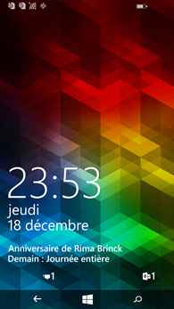 Microsoft Lumia 535 : écran de verrouillage