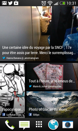 HTC Desire 500 : newsfeed