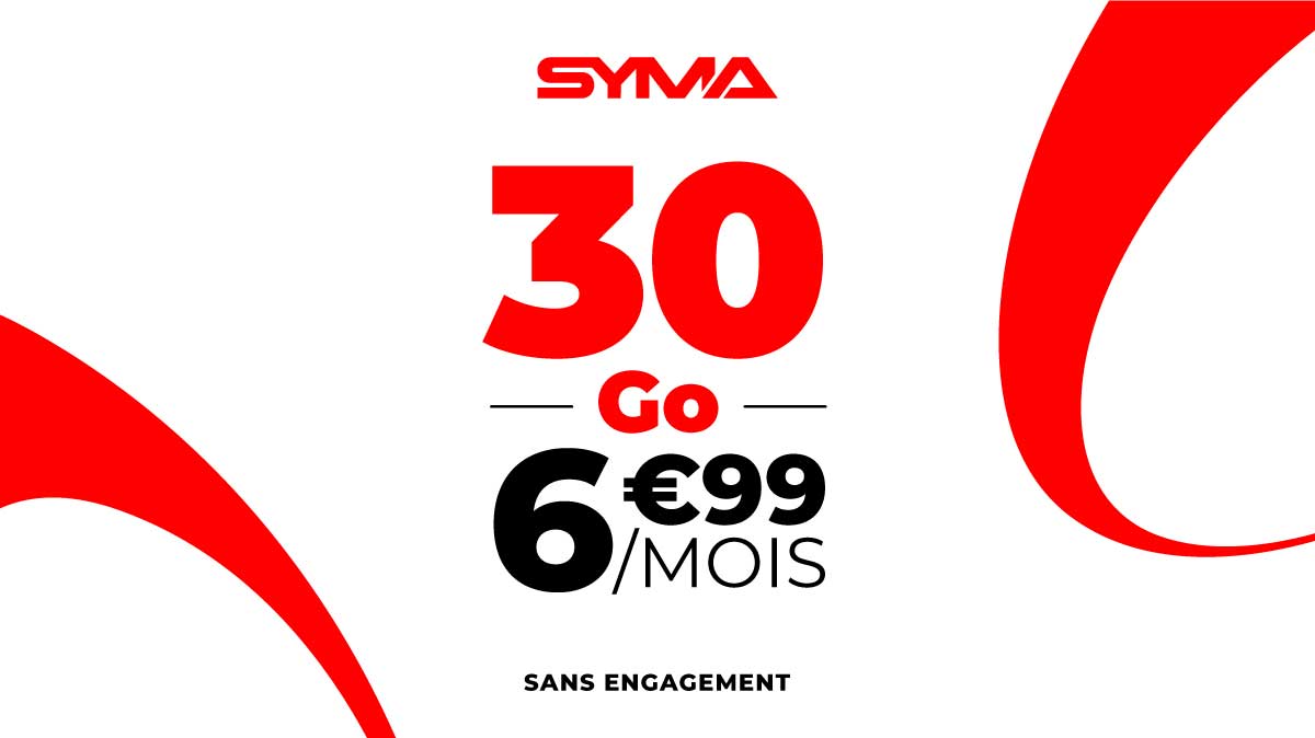 Bon plan : ce forfait mobile 30Go est proposé à seulement 6.99€ et pas seulement la première année