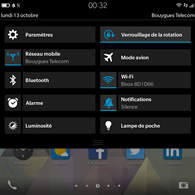 BlackBerry Passport : paramètres rapides