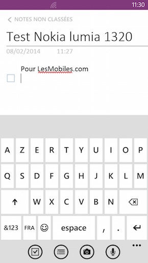 Nokia Lumia 1320 : notes