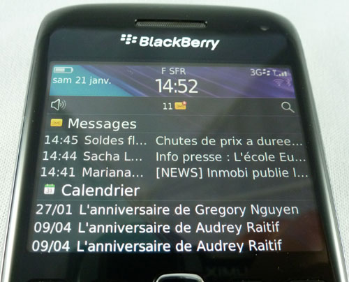 test blackberry bold 9790 système d'exploitation mobile BlackBerry OS 7