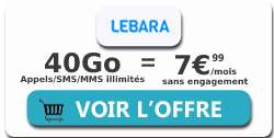 forfait Lebara 40Go