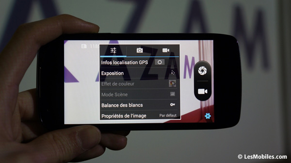 Kazam Thunder Q4.5 : appareil photo