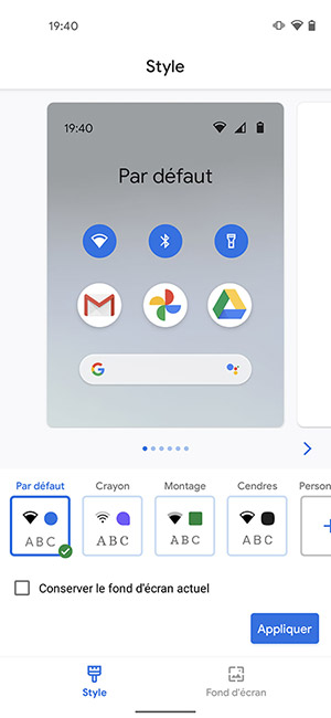 Android 11 : personnalisation