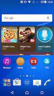 Sony Xperia M5 interface