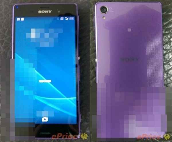 Sony Xperia Z3 : première séance photo pour le modèle violet