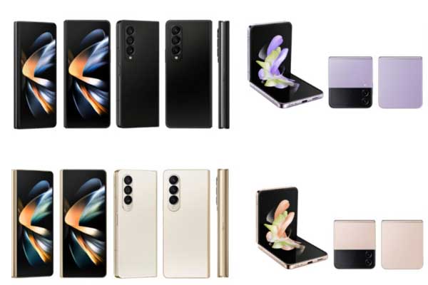 Des photos détaillées des Galaxy Z Fold 4 Flip 4 fuitent quelques jours avant le lancement officiel