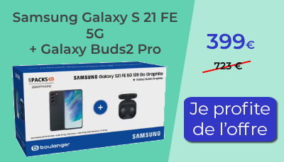 Samsung Galaxy S21 Fe 5G avec des Buds2 Pro