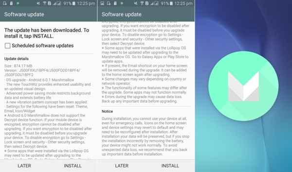 Samsung Galaxy J5 : Android 6.0.1 Marshmallow commence à être déployé