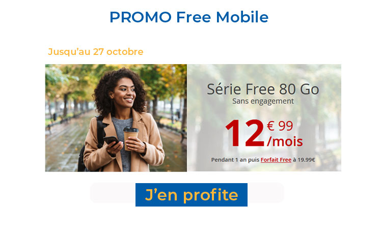 Nouvelle Promo Free Mobile : forfait mobile 80 Go à 12.99€