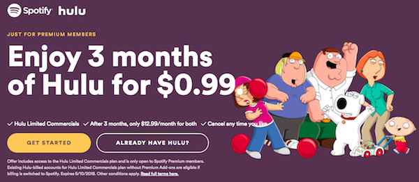 Spotify s’allie à Hulu pour une offre de streaming globale