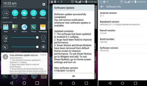 LG G Flex 2 : Android 5.1.1 déjà déployé en Corée du Sud