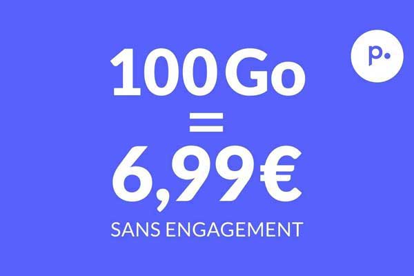 Craquez pour ce forfait mobile 100Go à seulement 6.99€ par mois