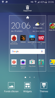 Samsung Galaxy J5 : écran d'accueil
