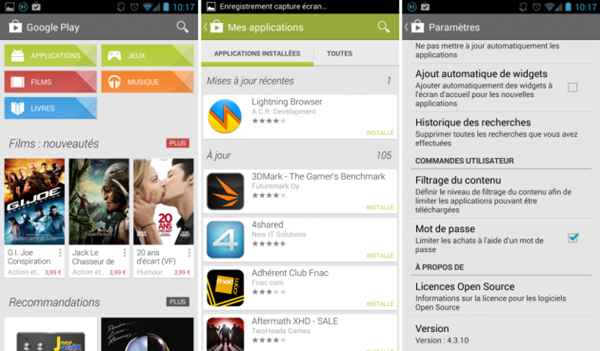 Google Play Store : la mise à jour 4.3.10 disponible