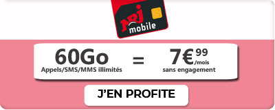 Forfait Nrj Mobile 60Go à 7.99?