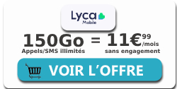 Forfait 150 Go Lyca
