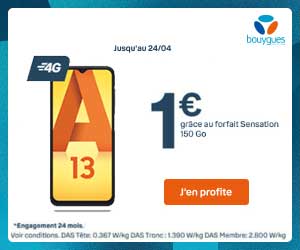 Galaxy A13 promo Bouygues Telecom