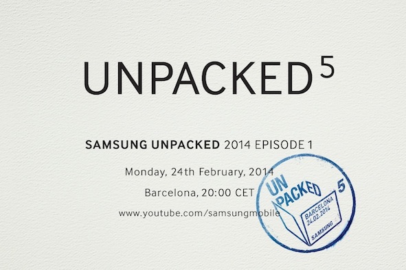 Samsung Unpacked 5 programmé pour le 24 février, le Galaxy S5 devrait y être dévoilé